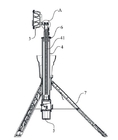 menara cahaya mudah alih winch type mast  light pole telescoping pole portable crank up heavy duty mast