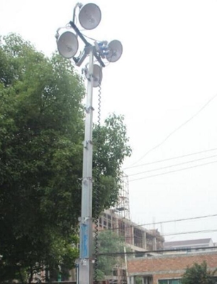 portable light tower 6m 20ft telescopic mast pole light 200W*4 LED light outdoor light tower